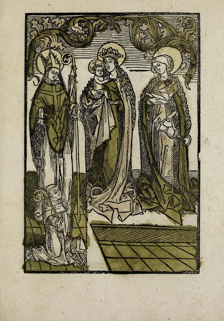 An illustration from Cronick von dem hochwirdigen vnd loblichen heyltum auff dẽ heyligen Perg Andechs genant In obern Bayren, leaf 7