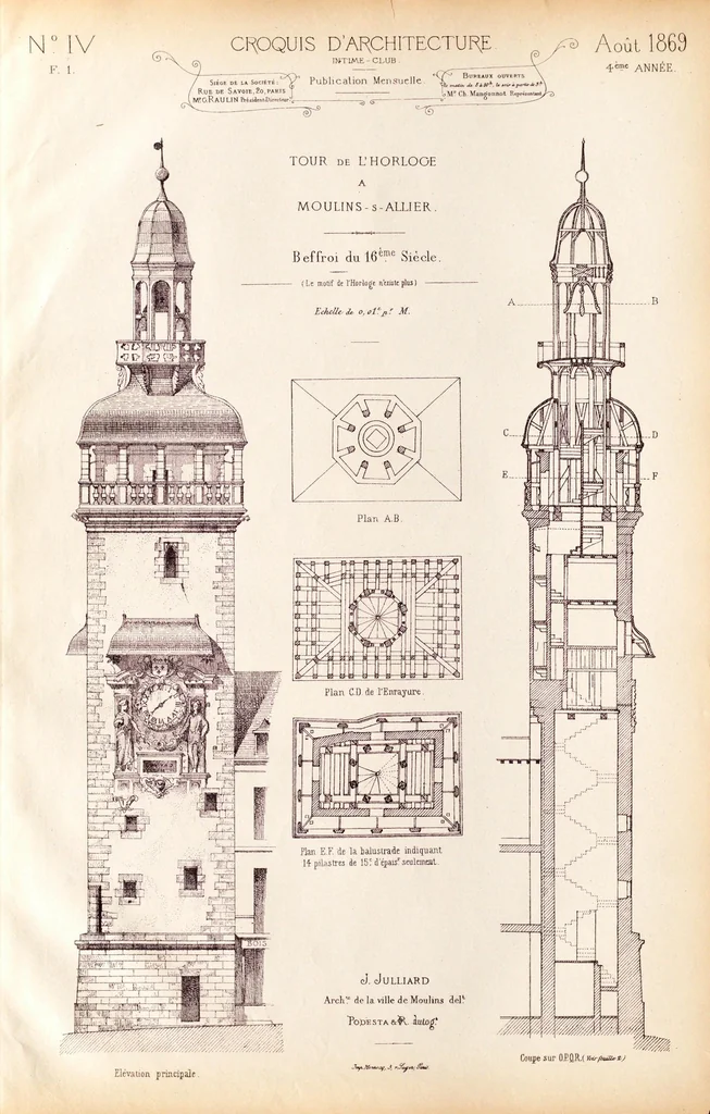 An illustration from Croquis d'architecture, 1866, leaf 323