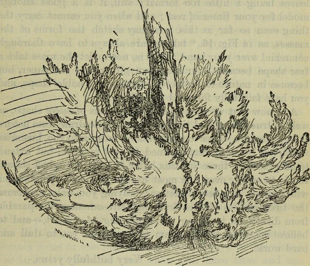 An illustration from The crown of wild olive ; also, Munera pulveris ; Pre-Raphaelitism ; Aratra Pentelici ; The ethics of the dust ; Fiction, fair and foul ; The elements of drawing, 1800, leaf 806