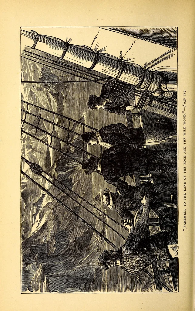 An illustration from The cruise of the Snowbird; a story of Arctic adventure, 1884, leaf 140