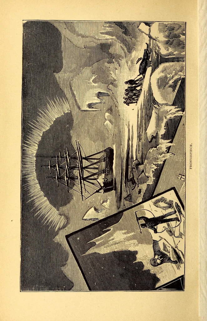 An illustration from The cruise of the Snowbird; a story of Arctic adventure, 1884, leaf 8