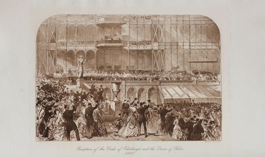 An illustration from The Crystal Palace, Sydenham, to be sold by auction : pursuant to an order of the High Court of Justice, Chancery Division, with the approbation of the judge, on Tuesday 28th day of November, 1911, at the Estate Room, 20, Hanover Square, London ... by Howard Frank, of Messrs. Knight, Frank & Rutley, acting in conjunction with John Roy Lancaster, of Messrs. Horne & Co., the persons appointed by the judge, 1911, leaf 111