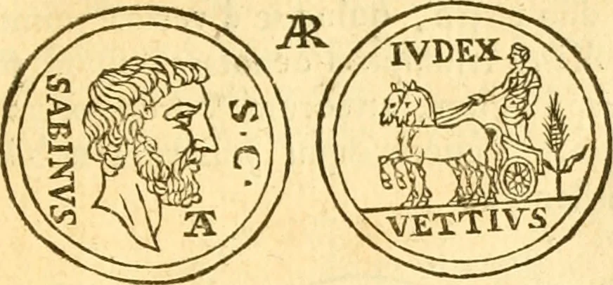 An illustration from C. Suetonius Tranquillus ex recensione Joannis Georgii Graevii ... : accedunt notae selectiores aliorum, 1708, leaf 1104