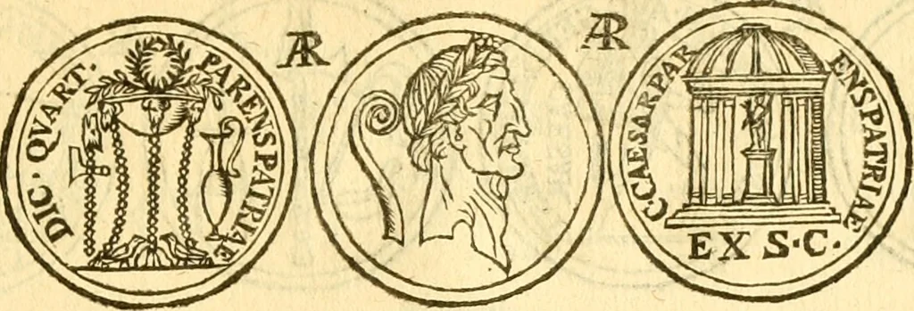 An illustration from C. Suetonius Tranquillus ex recensione Joannis Georgii Graevii ... : accedunt notae selectiores aliorum, 1708, leaf 1110