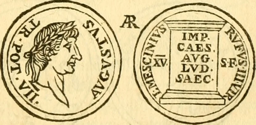 An illustration from C. Suetonius Tranquillus ex recensione Joannis Georgii Graevii ... : accedunt notae selectiores aliorum, 1708, leaf 1118