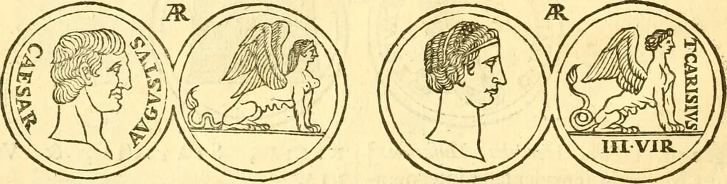 An illustration from C. Suetonius Tranquillus ex recensione Joannis Georgii Graevii ... : accedunt notae selectiores aliorum, 1708, leaf 1119