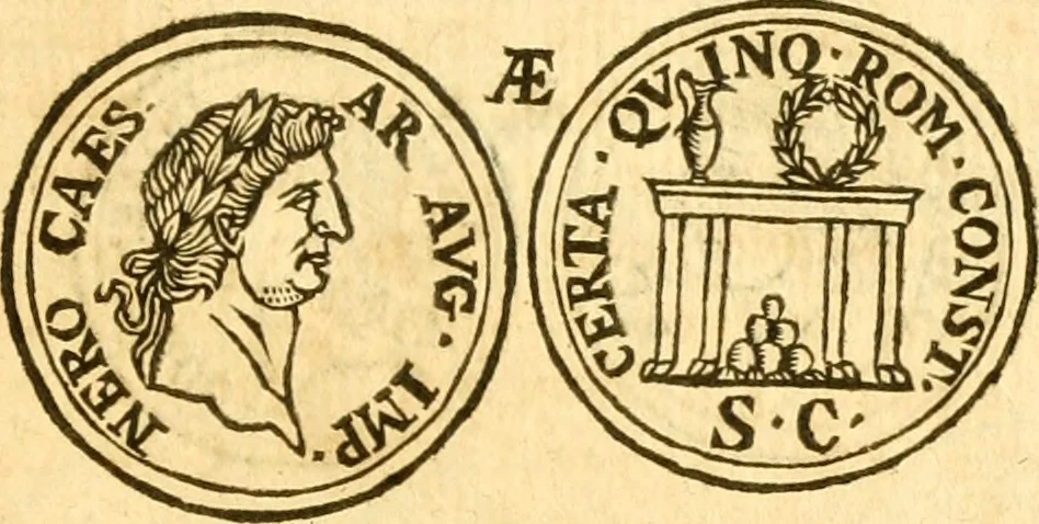 An illustration from C. Suetonius Tranquillus ex recensione Joannis Georgii Graevii ... : accedunt notae selectiores aliorum, 1708, leaf 1144