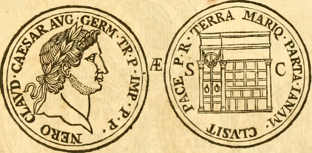 An illustration from C. Suetonius Tranquillus ex recensione Joannis Georgii Graevii ... : accedunt notae selectiores aliorum, 1708, leaf 1144