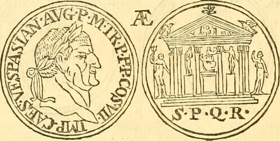 An illustration from C. Suetonius Tranquillus ex recensione Joannis Georgii Graevii ... : accedunt notae selectiores aliorum, 1708, leaf 1165