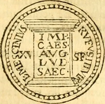 An illustration from C. Suetonius Tranquillus ex recensione Joannis Georgii Graevii ... : accedunt notae selectiores aliorum, 1708, leaf 184