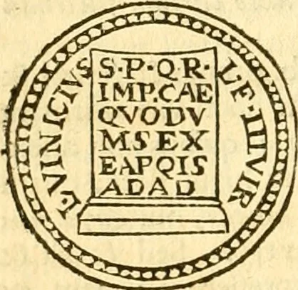 An illustration from C. Suetonius Tranquillus ex recensione Joannis Georgii Graevii ... : accedunt notae selectiores aliorum, 1708, leaf 241