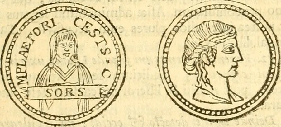 An illustration from C. Suetonius Tranquillus ex recensione Joannis Georgii Graevii ... : accedunt notae selectiores aliorum, 1708, leaf 373