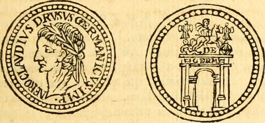 An illustration from C. Suetonius Tranquillus ex recensione Joannis Georgii Graevii ... : accedunt notae selectiores aliorum, 1708, leaf 454