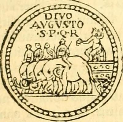 An illustration from C. Suetonius Tranquillus ex recensione Joannis Georgii Graevii ... : accedunt notae selectiores aliorum, 1708, leaf 465