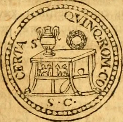 An illustration from C. Suetonius Tranquillus ex recensione Joannis Georgii Graevii ... : accedunt notae selectiores aliorum, 1708, leaf 524