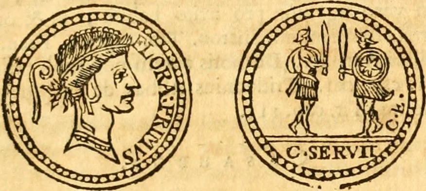An illustration from C. Suetonius Tranquillus ex recensione Joannis Georgii Graevii ... : accedunt notae selectiores aliorum, 1708, leaf 589