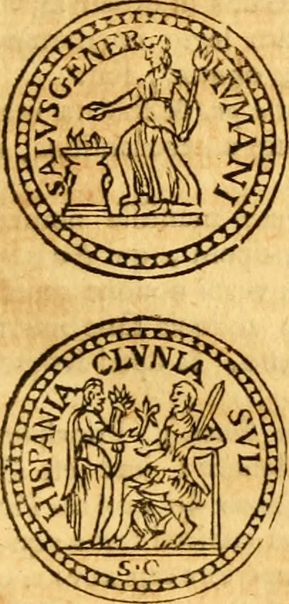 An illustration from C. Suetonius Tranquillus ex recensione Joannis Georgii Graevii ... : accedunt notae selectiores aliorum, 1708, leaf 592