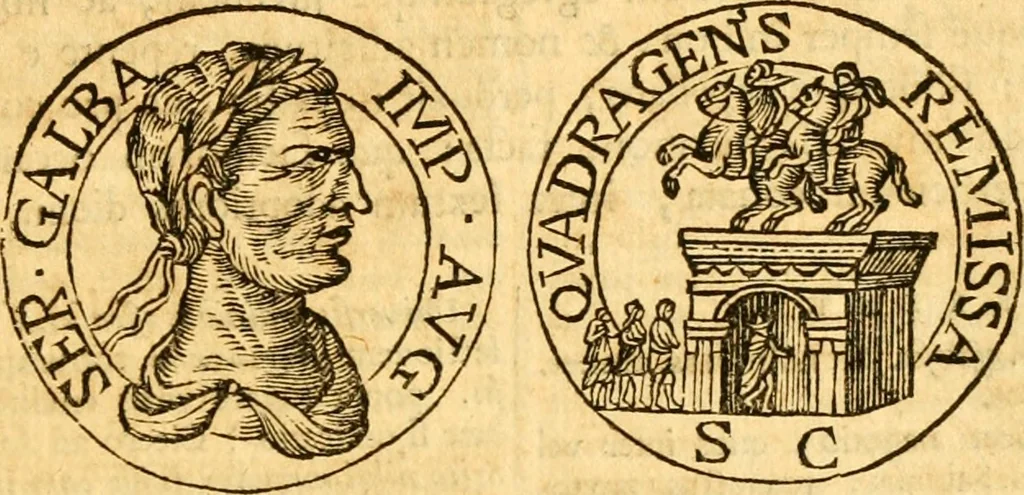 An illustration from C. Suetonius Tranquillus ex recensione Joannis Georgii Graevii ... : accedunt notae selectiores aliorum, 1708, leaf 598