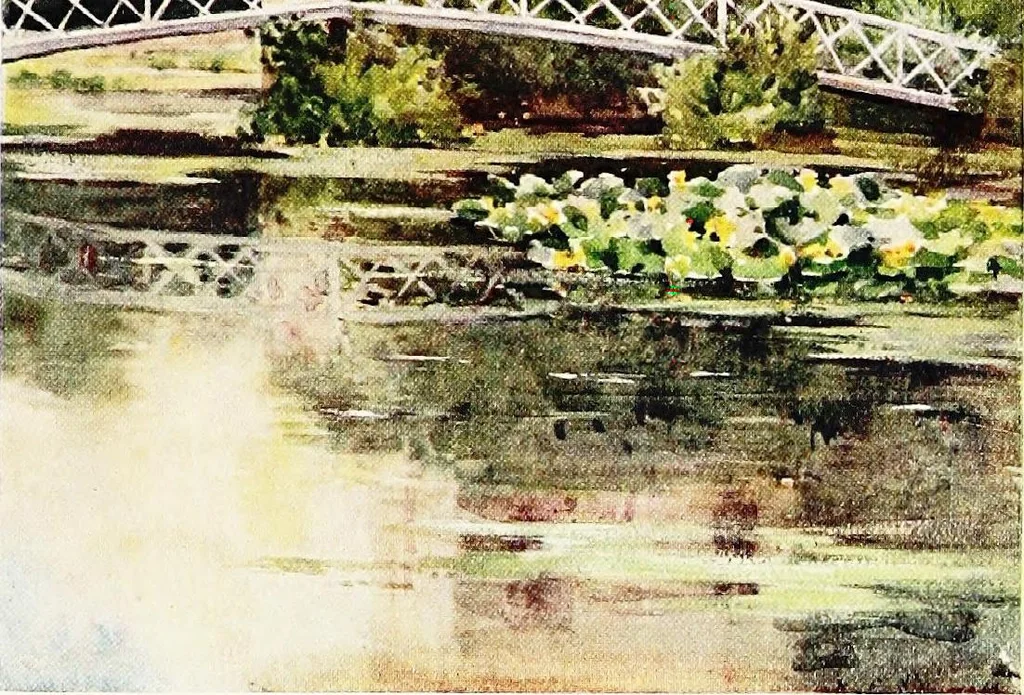 An illustration from A book of English gardens, written, 1906, leaf 146