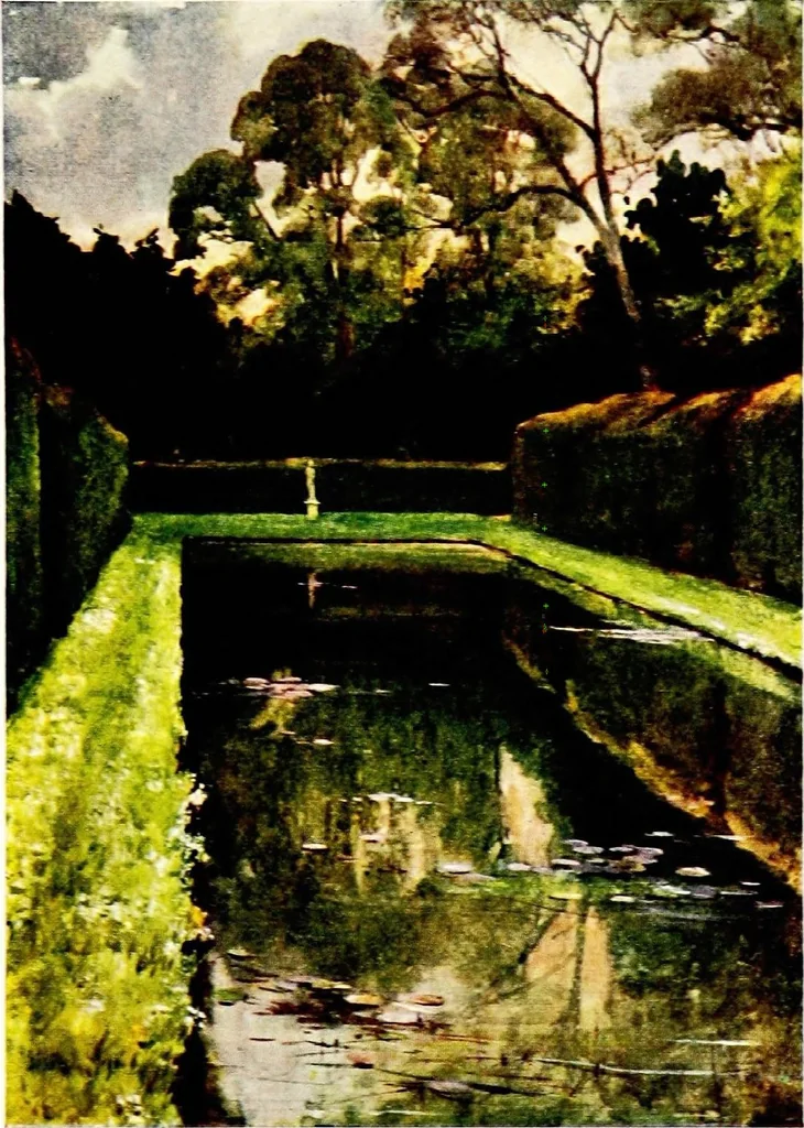 An illustration from A book of English gardens, written, 1906, leaf 192