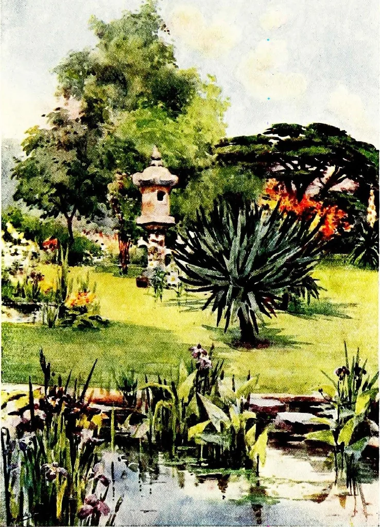 An illustration from A book of English gardens, written, 1906, leaf 280