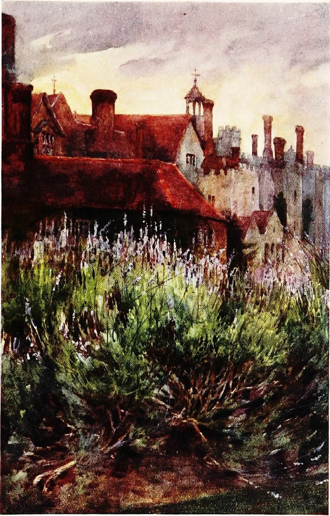 An illustration from A book of English gardens, written, 1906, leaf 326