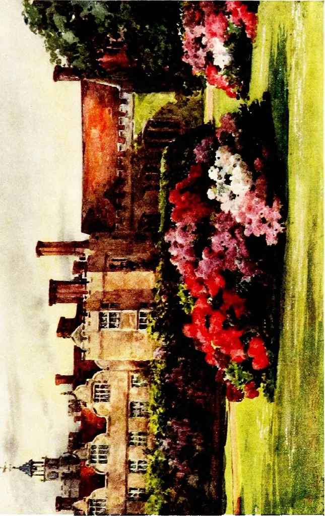 An illustration from A book of English gardens, written, 1906, leaf 334