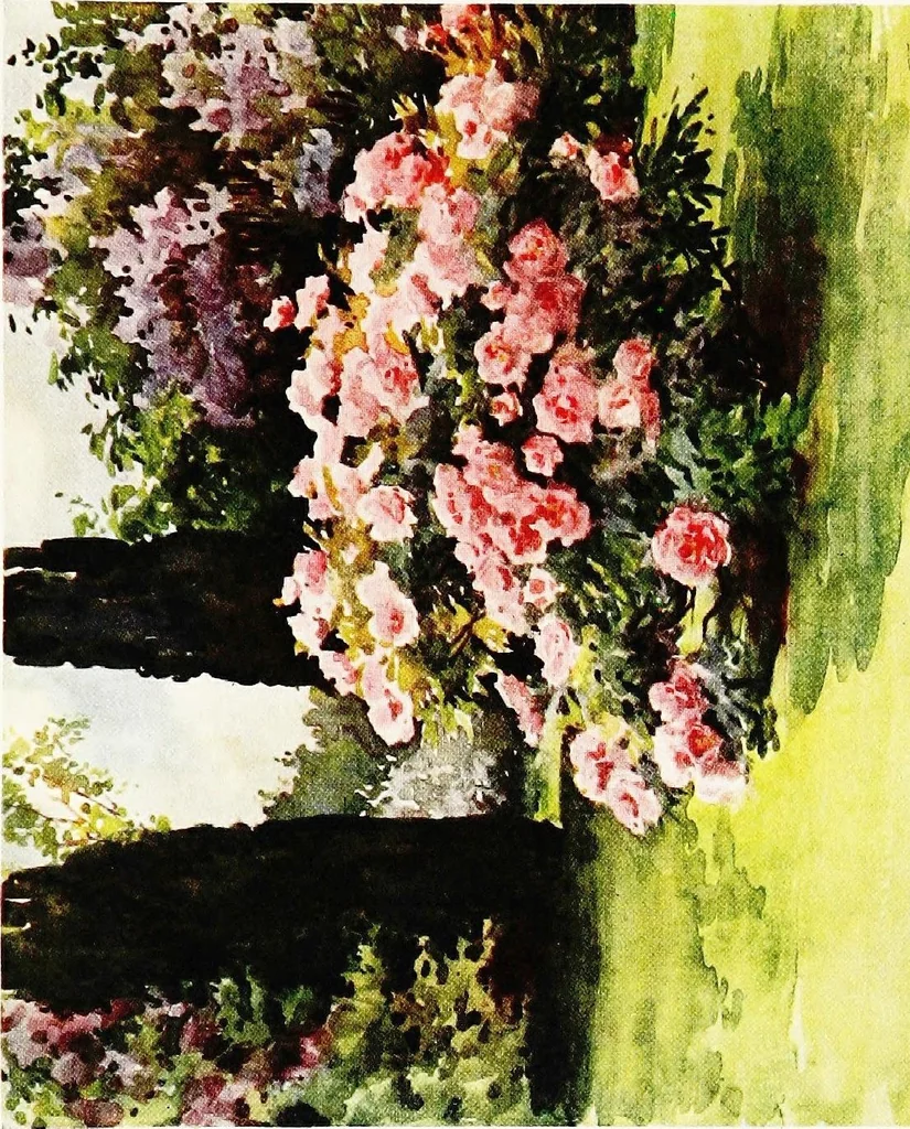 An illustration from A book of English gardens, written, 1906, leaf 384