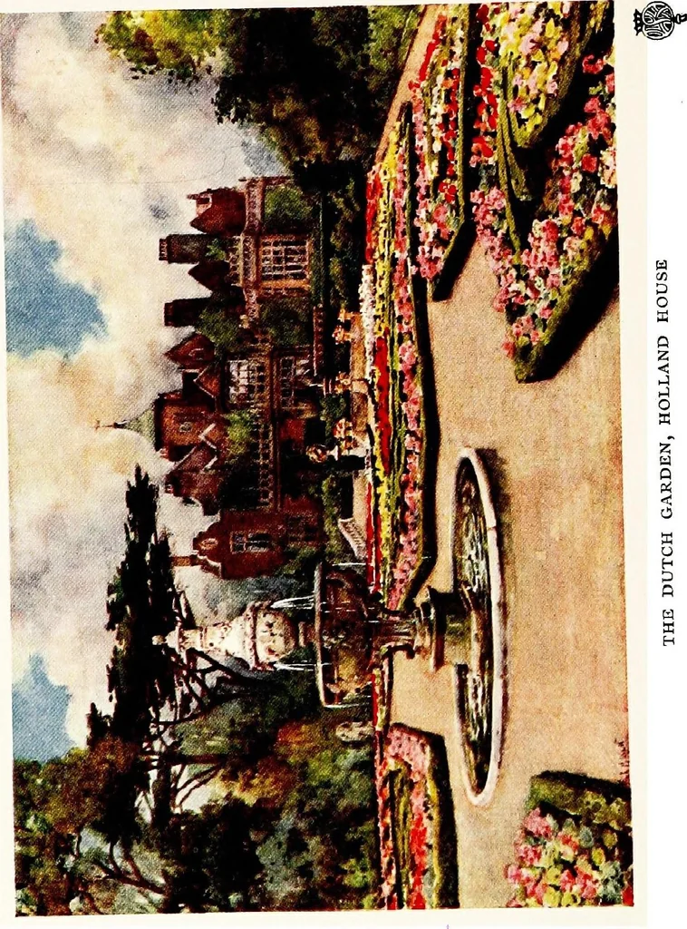 An illustration from A book of English gardens, written, 1906, leaf 9