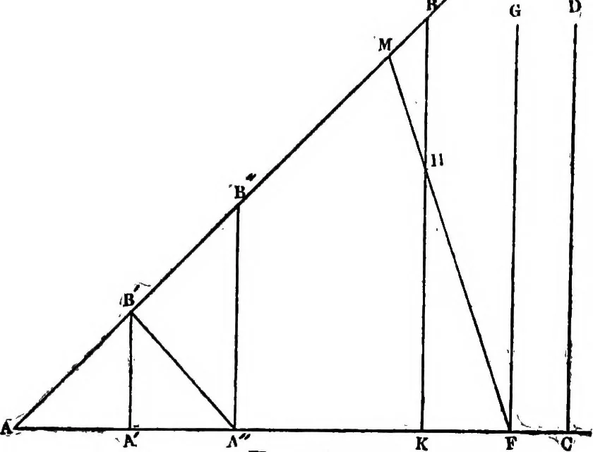 An illustration from Geometrical researches on the theory of parallels, 1914, leaf 25