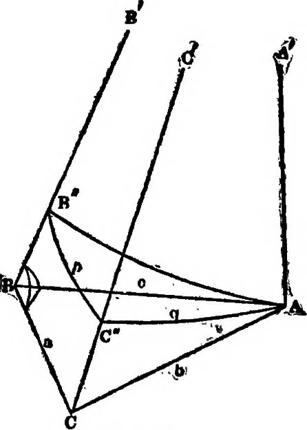 An illustration from Geometrical researches on the theory of parallels, 1914, leaf 40