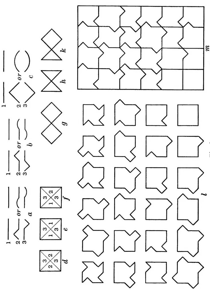 An illustration from New mathematical pastimes, 1921, leaf 84