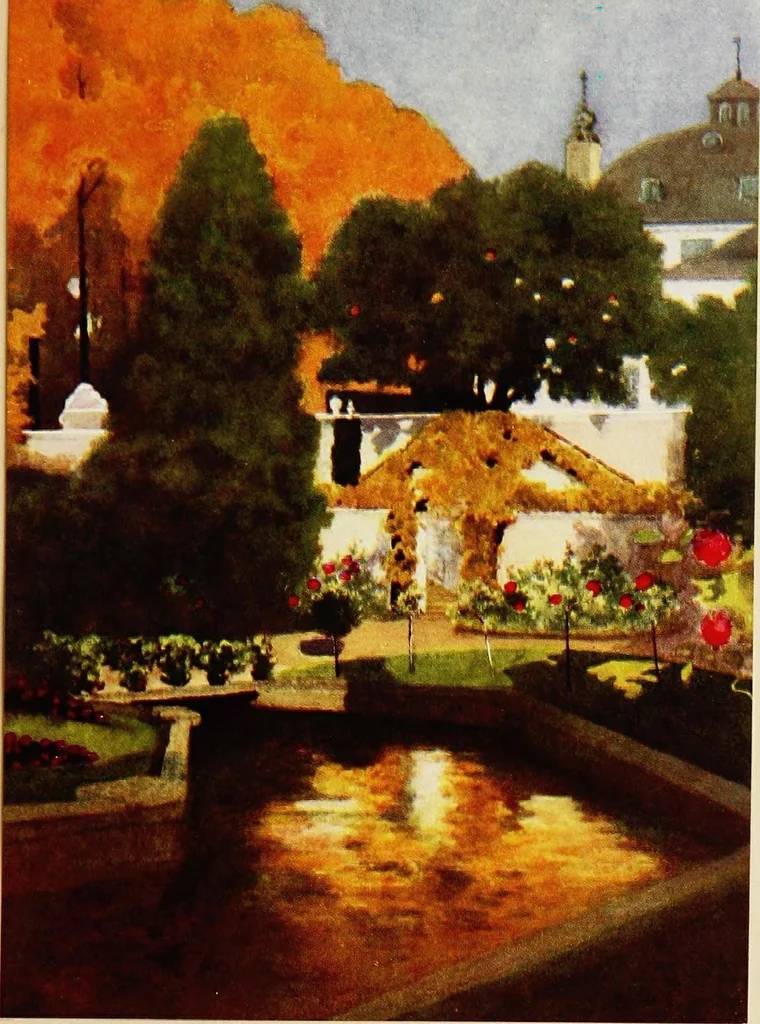 An illustration from Royal palaces & gardens, 1916, leaf 101