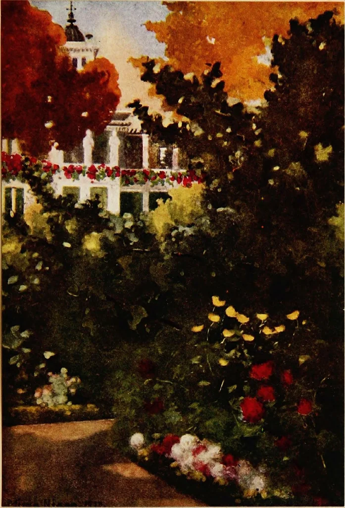An illustration from Royal palaces & gardens, 1916, leaf 105