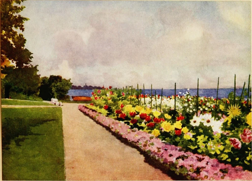 An illustration from Royal palaces & gardens, 1916, leaf 115