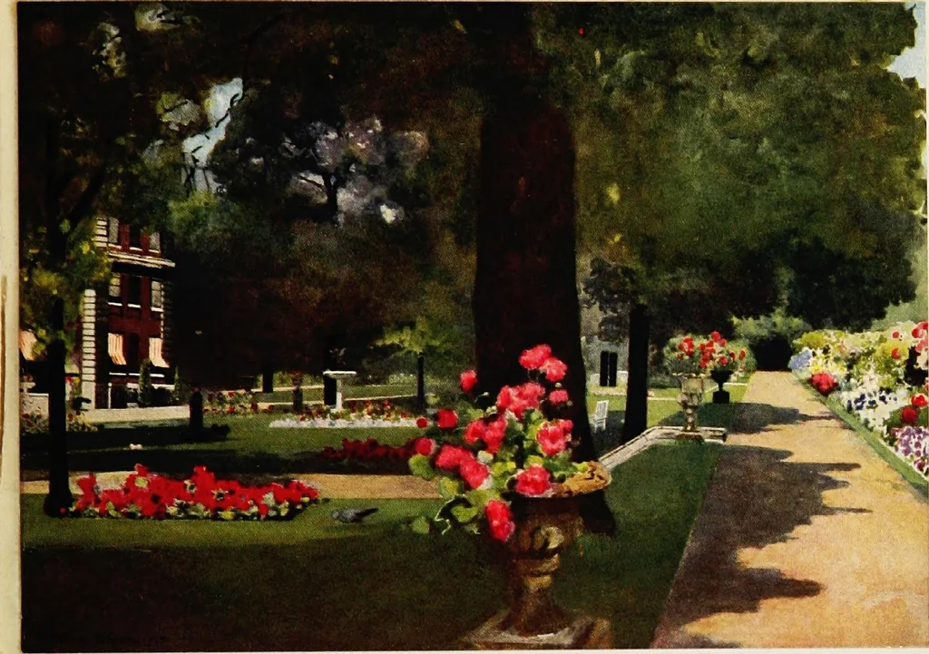 An illustration from Royal palaces & gardens, 1916, leaf 13