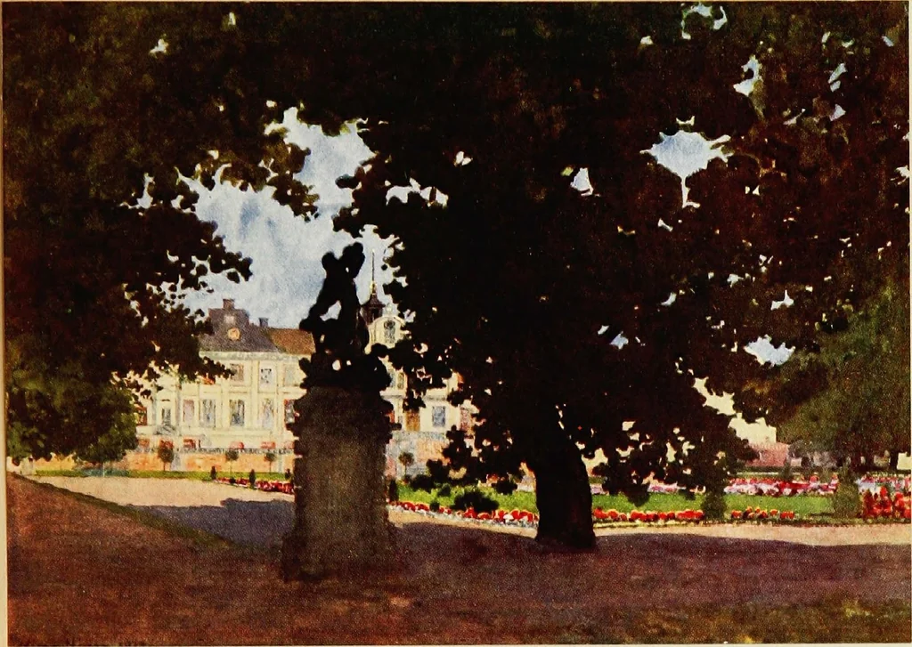 An illustration from Royal palaces & gardens, 1916, leaf 153