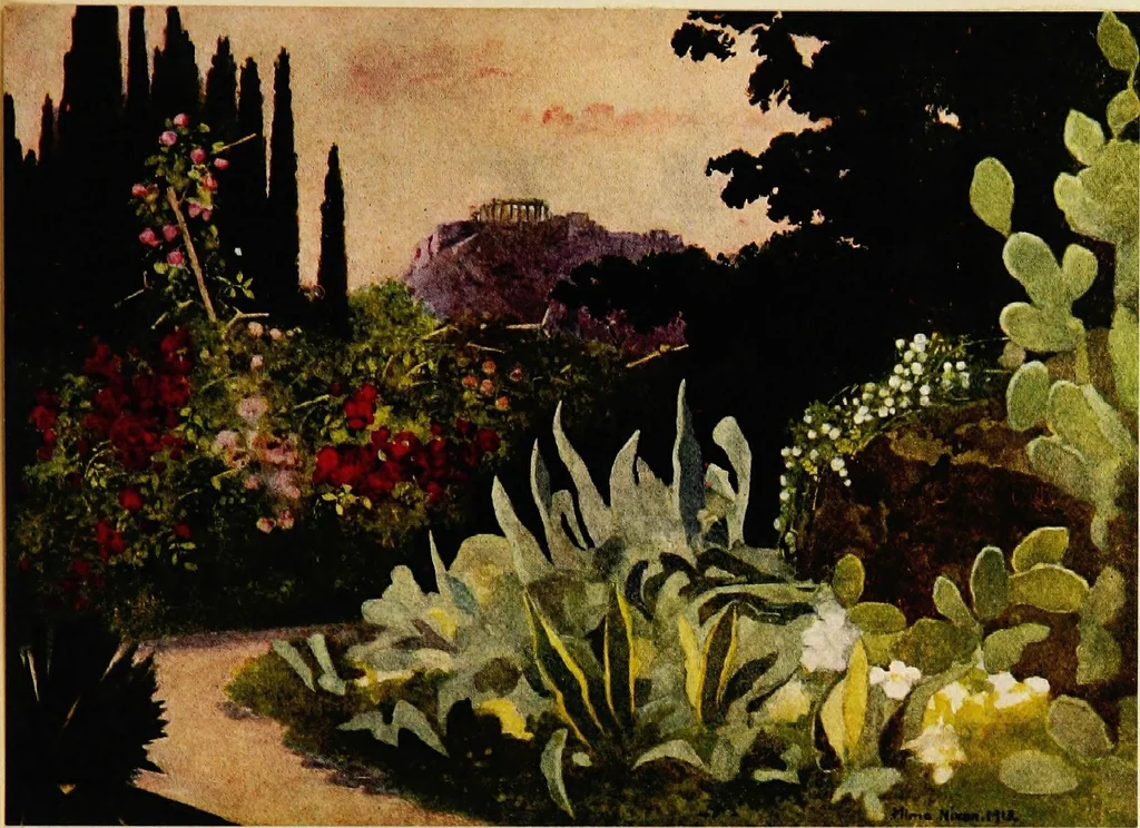 An illustration from Royal palaces & gardens, 1916, leaf 167