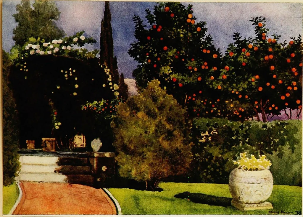 An illustration from Royal palaces & gardens, 1916, leaf 171