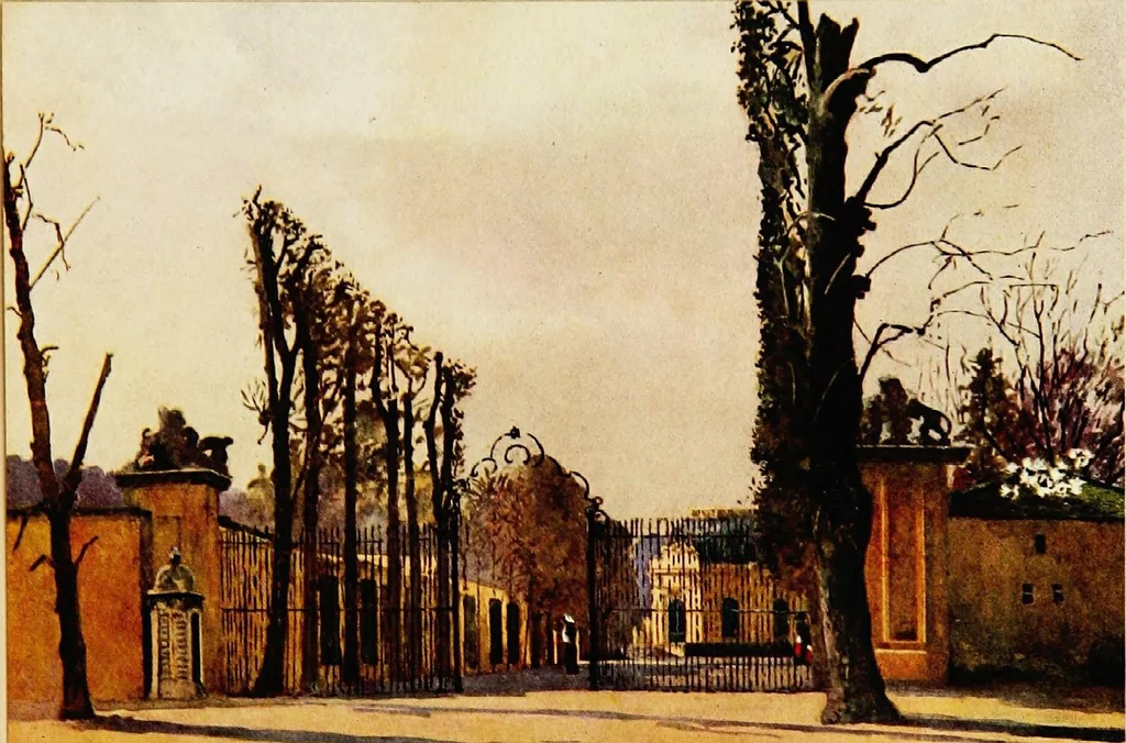 An illustration from Royal palaces & gardens, 1916, leaf 195