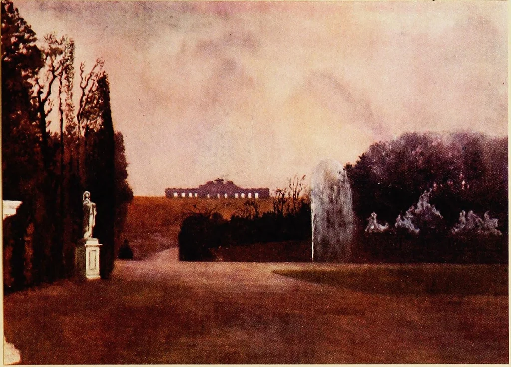 An illustration from Royal palaces & gardens, 1916, leaf 199