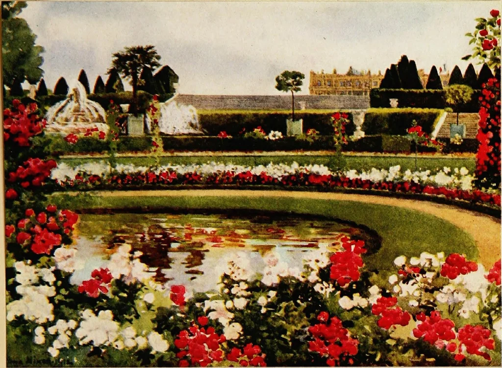 An illustration from Royal palaces & gardens, 1916, leaf 231