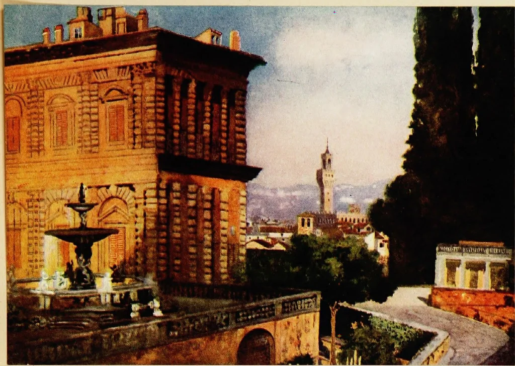 An illustration from Royal palaces & gardens, 1916, leaf 239