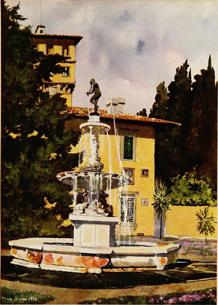An illustration from Royal palaces & gardens, 1916, leaf 243