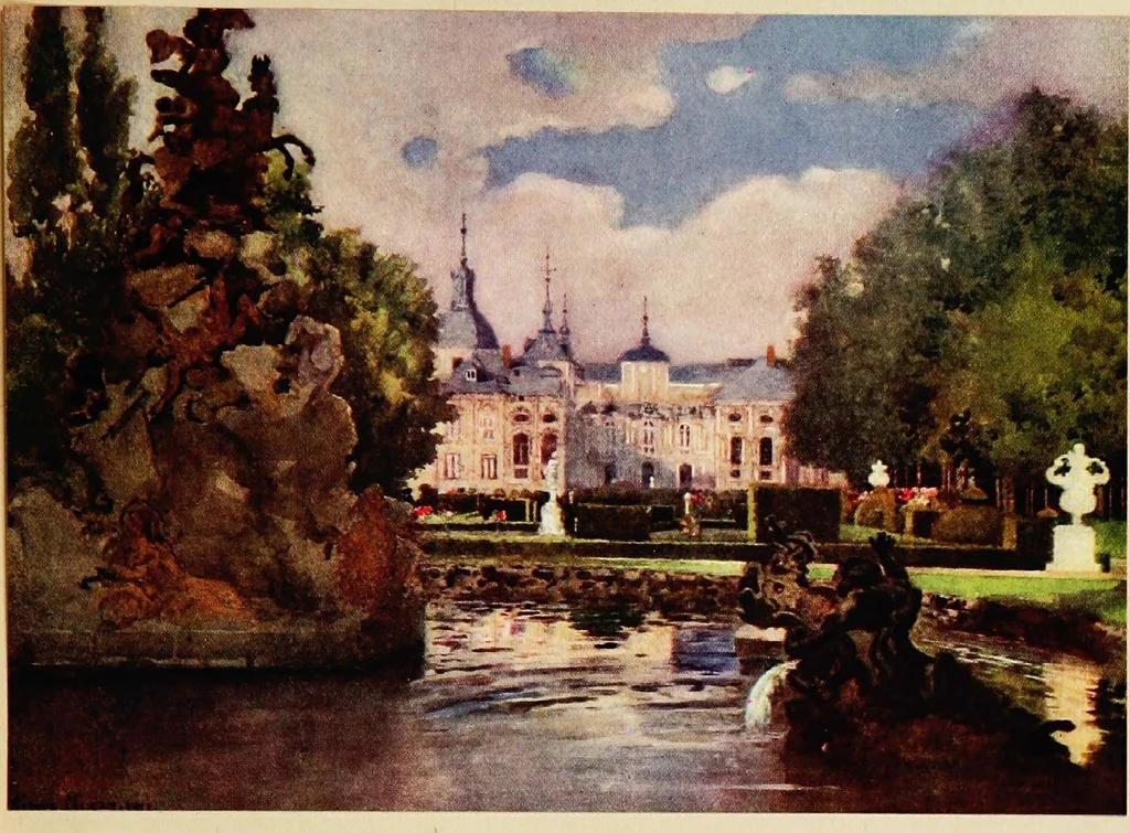 An illustration from Royal palaces & gardens, 1916, leaf 263