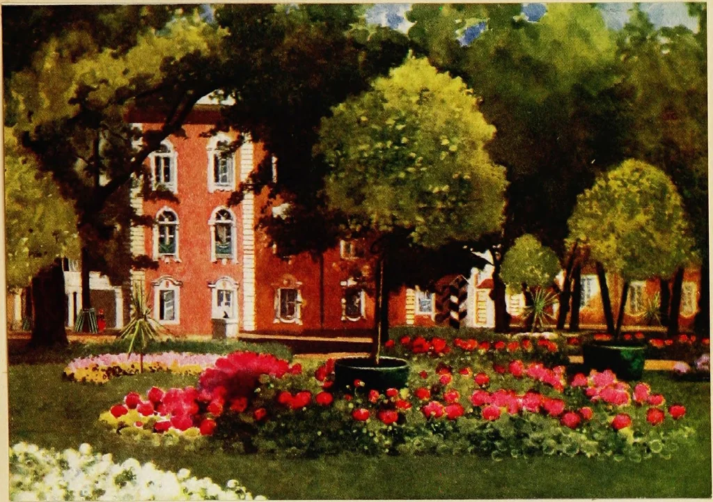 An illustration from Royal palaces & gardens, 1916, leaf 281