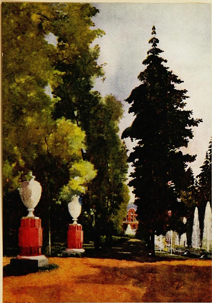 An illustration from Royal palaces & gardens, 1916, leaf 285