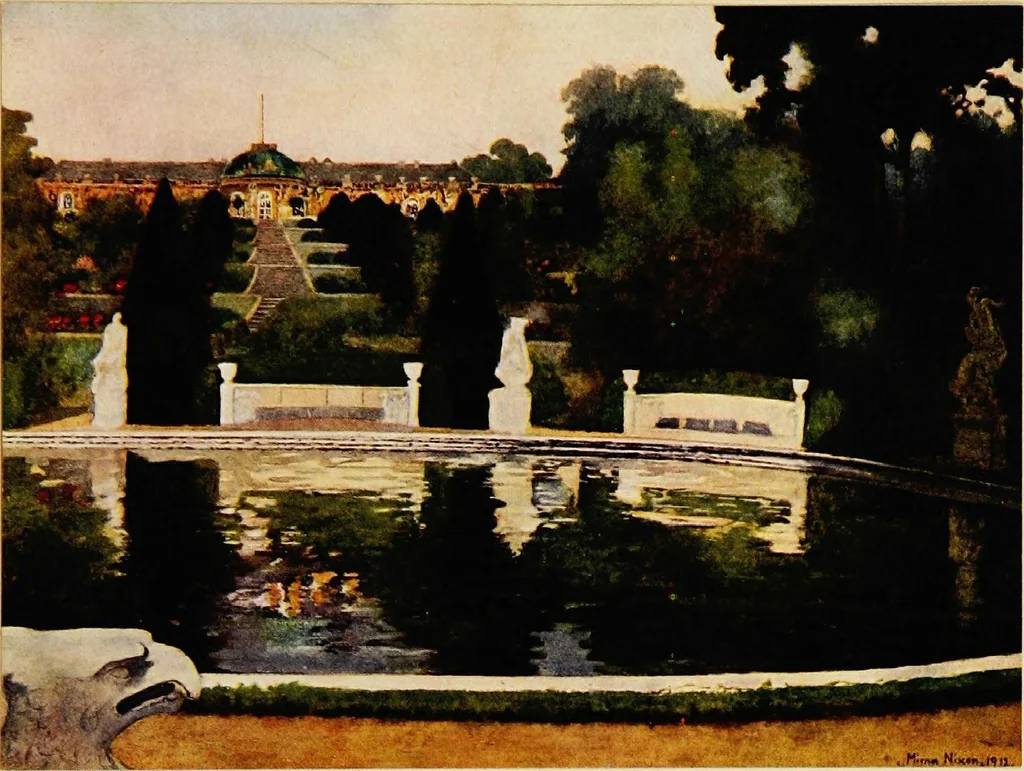 An illustration from Royal palaces & gardens, 1916, leaf 307