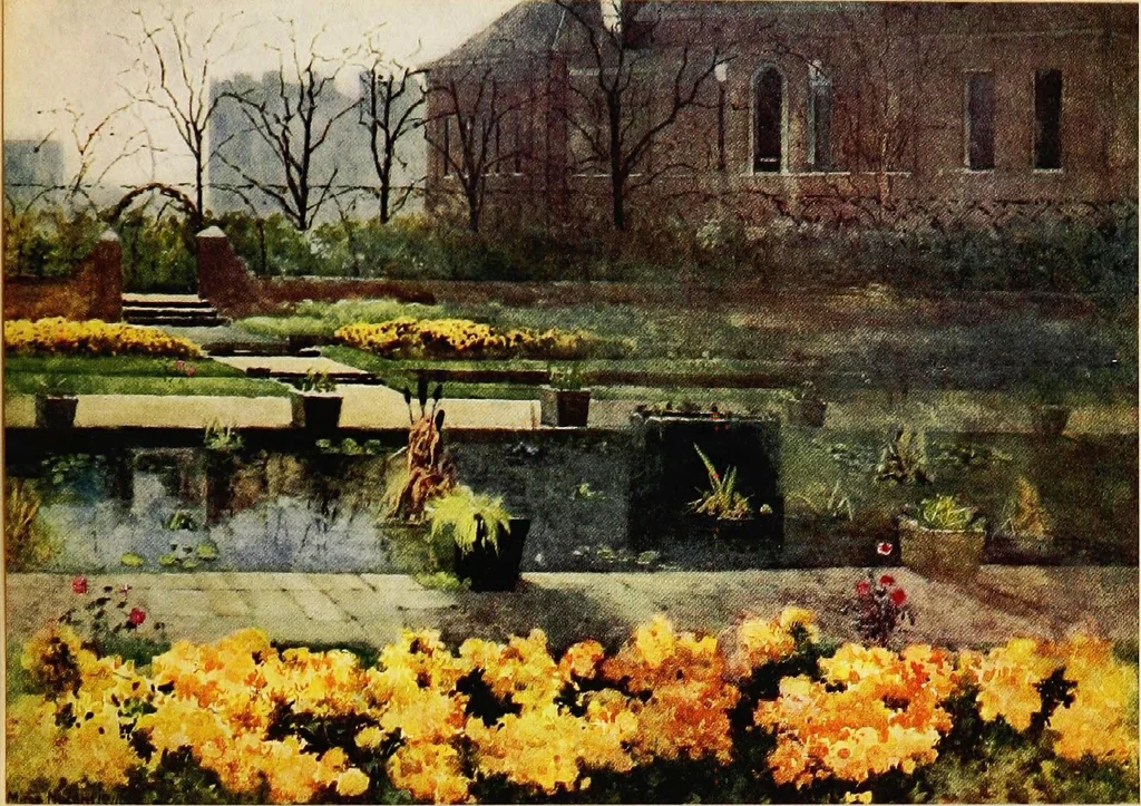 An illustration from Royal palaces & gardens, 1916, leaf 63
