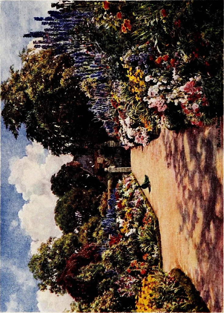 An illustration from Gardens of England, 1911, leaf 163
